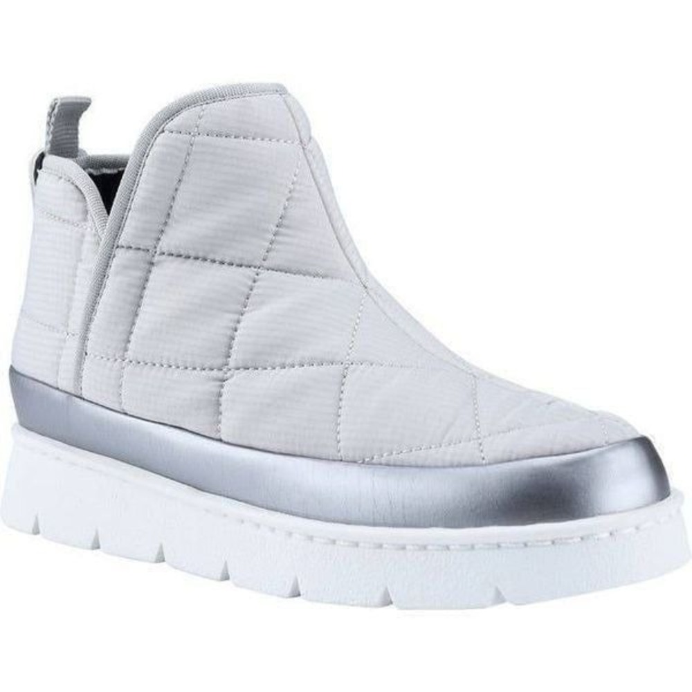 Marc Fisher White and Silver Ankle Booties